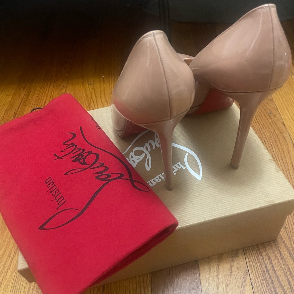 Christian Louboutin Brand New! Pigalle Plato 120 Patent Calf in Nude size 40 - Picture 3 of 8